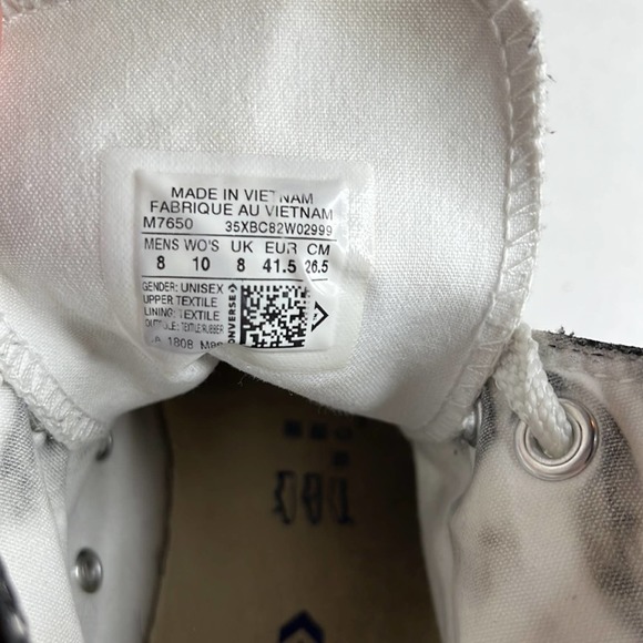 Converse Black and White Cow Print Sneakers - Picture 10 of 12